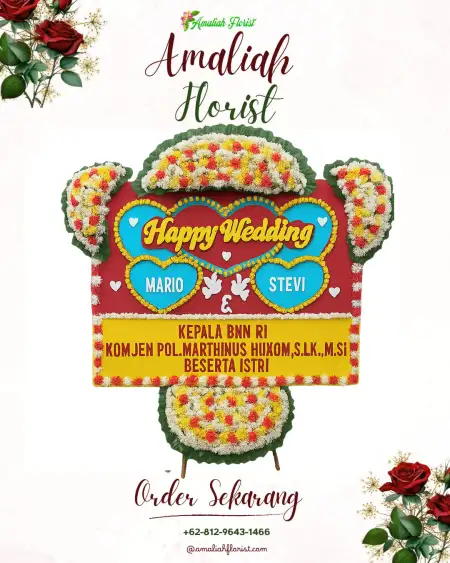 Papan Bunga Pernikahan Cot Girek